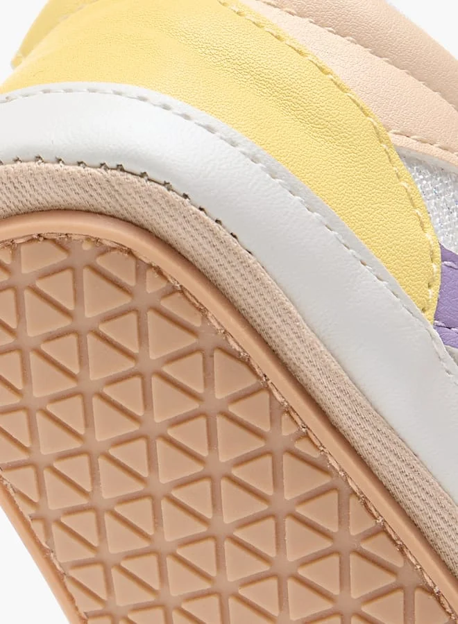 Barefeet Girls Colourblock Shoes with Hook and Loop Closure
