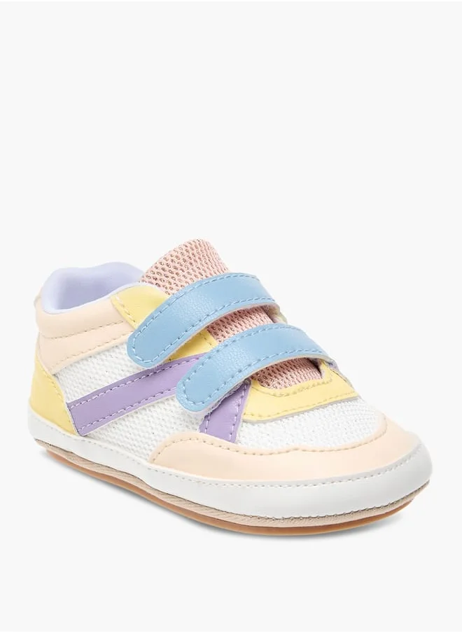 Barefeet Girls Colourblock Shoes with Hook and Loop Closure