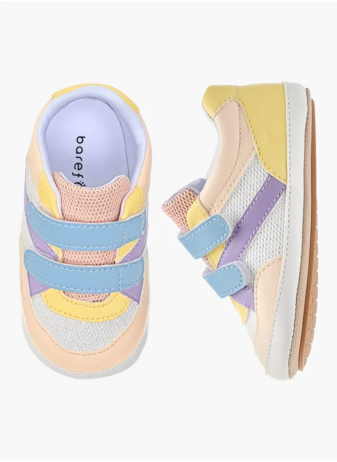 Barefeet Girls Colourblock Shoes with Hook and Loop Closure