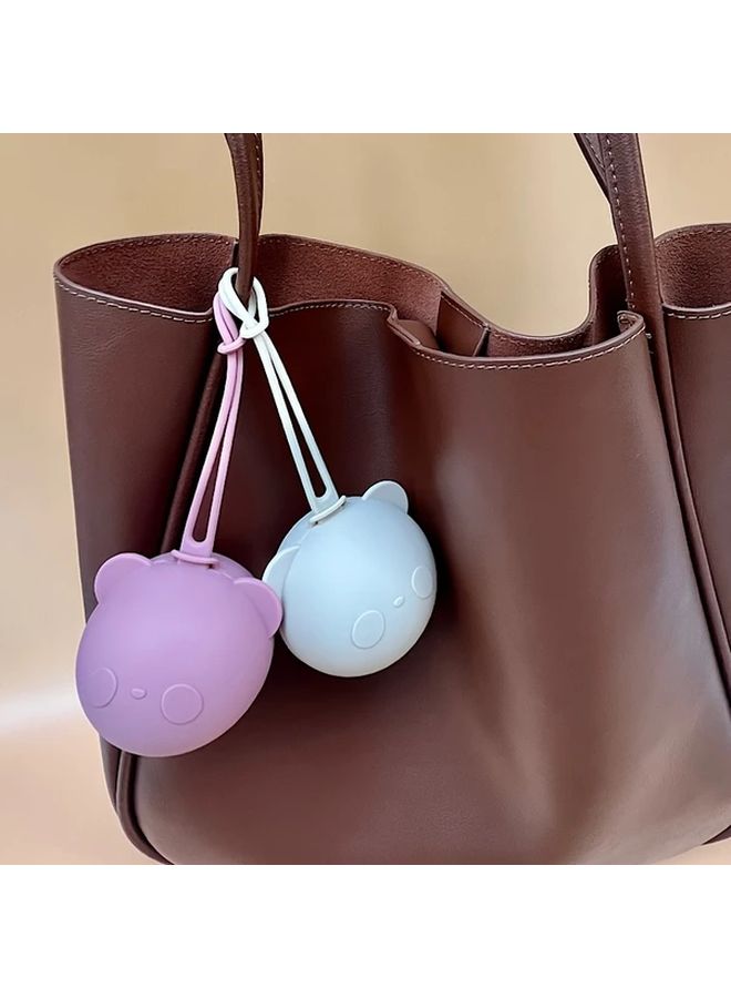 Rose Pink Silicone Pacifier Case Cute Portable Pacifier Storage Box Suitable For Stroller And Backpack Easy To Clean Divided And Connected Silicone Pacifier Storage - Image 3