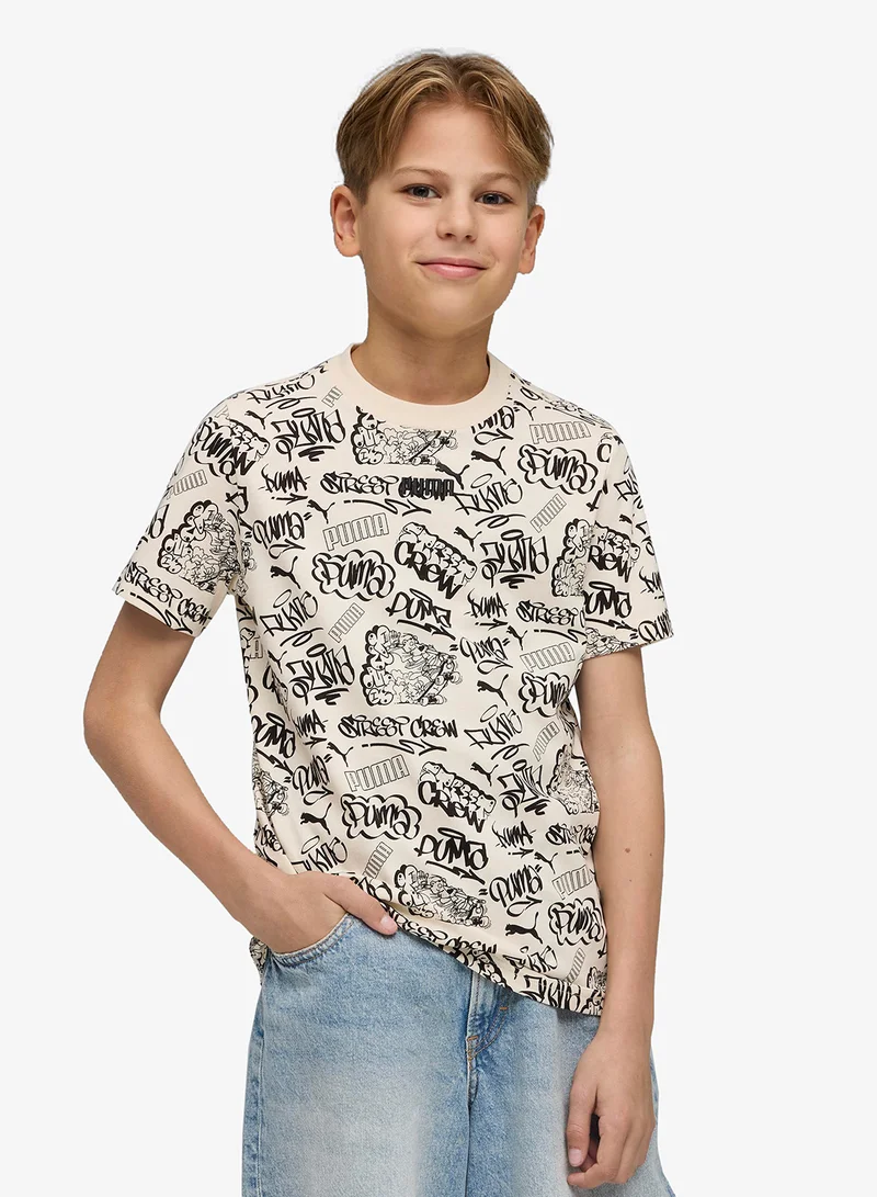 بوما Youth Mid90S All-Over Print T-Shirt