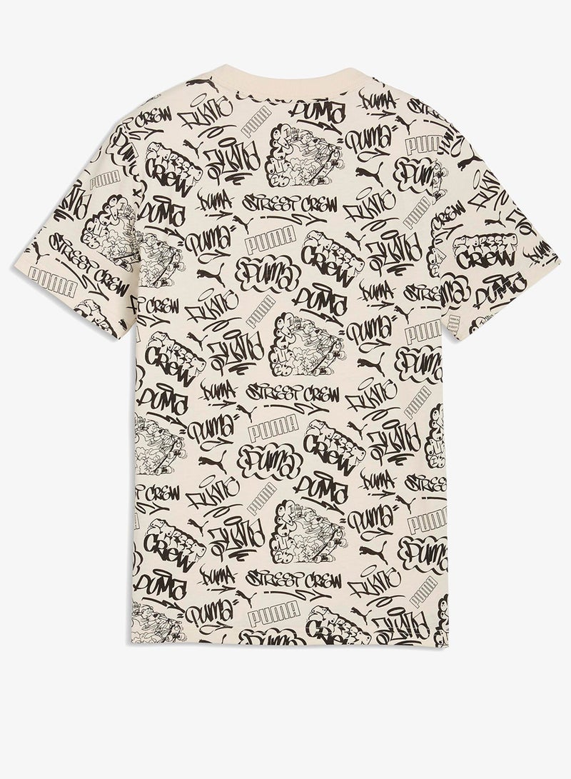 بوما تيشيرت مطبوع بالكامل بتصميم التسعينيات للشباب - Image 5