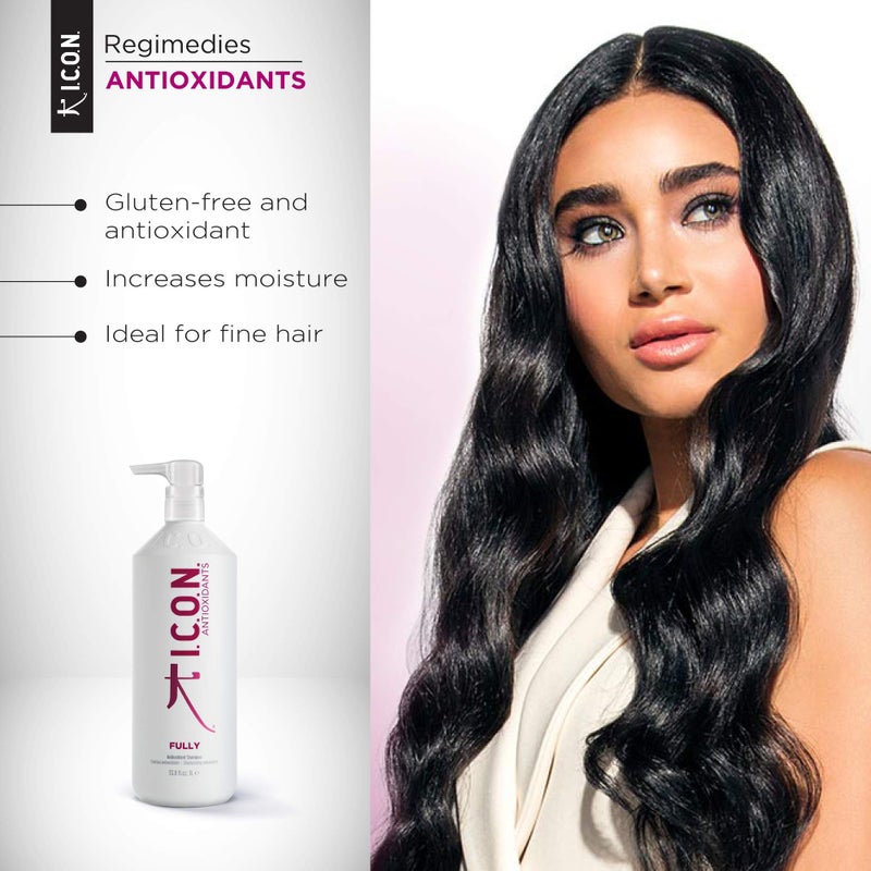 I.C.O.N. Fully Antioxidant Shampoo, Cleanses & Moisturizes, Ideal for Fine Hair, Volumes & Strengthens Strands, 33.8 oz - Image 3