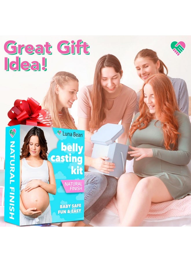 Luna Bean - Proud Body Luna Bean Belly Casting Kit Pregnancy, Easy Belly Cast with Natural Finish - Gift for Expecting Mom, Baby Nursery Décor, Mothers Day Keepsake, Mom to Be Gift, Pregnant Mom Gifts - Image 1