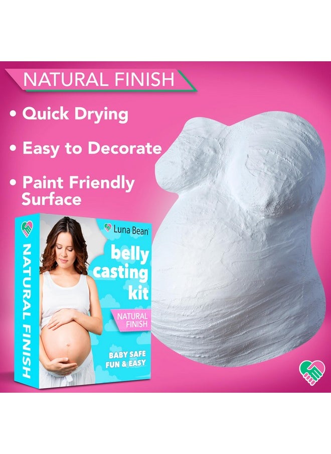 Luna Bean - Proud Body Luna Bean Belly Casting Kit Pregnancy, Easy Belly Cast with Natural Finish - Gift for Expecting Mom, Baby Nursery Décor, Mothers Day Keepsake, Mom to Be Gift, Pregnant Mom Gifts - Image 1