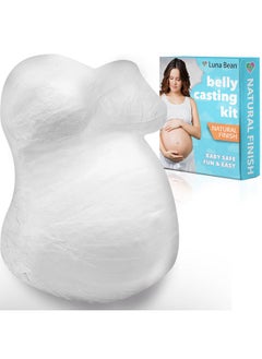Proud Body Luna Bean Belly Casting Kit Pregnancy, Easy Belly Cast with Natural Finish - Gift for Expecting Mom, Baby Nursery Décor, Mothers Day Keepsake, Mom to Be Gift, Pregnant Mom Gifts