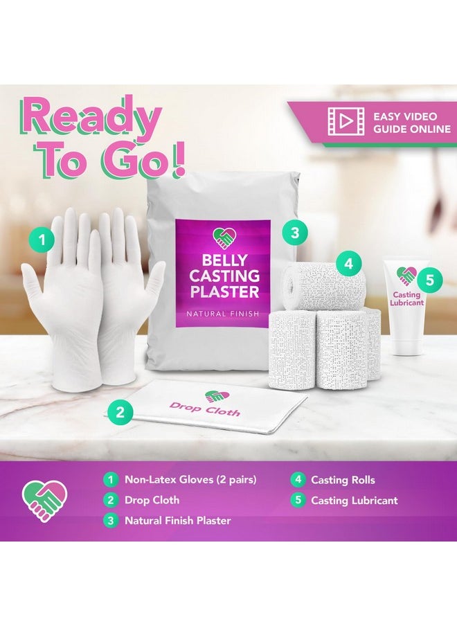 Luna Bean - Proud Body Luna Bean Belly Casting Kit Pregnancy, Easy Belly Cast with Natural Finish - Gift for Expecting Mom, Baby Nursery Décor, Mothers Day Keepsake, Mom to Be Gift, Pregnant Mom Gifts - Image 1