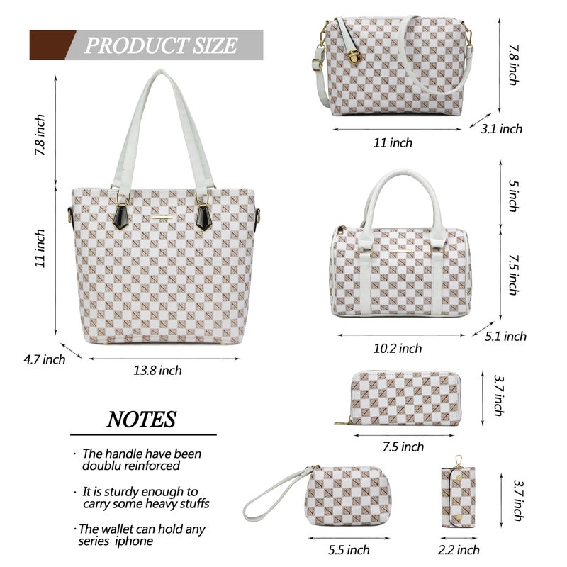 2E-youth Designer Purses and Handbags for Women Satchel Shoulder Bag Tote Top Handle Bag (5F-beige) - Image 3