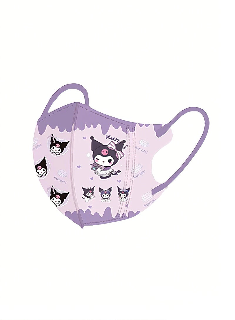 Sanrio Individually wrapped children's disposable masks, 60 pieces of masks for children and teenagers, 3-layer cute unisex children's masks - Image 3