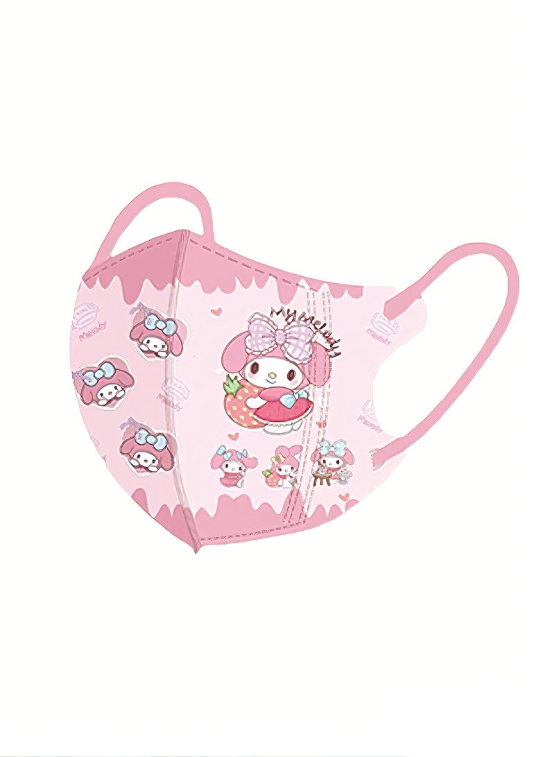 Sanrio Individually wrapped children's disposable masks, 60 pieces of masks for children and teenagers, 3-layer cute unisex children's masks - Image 2