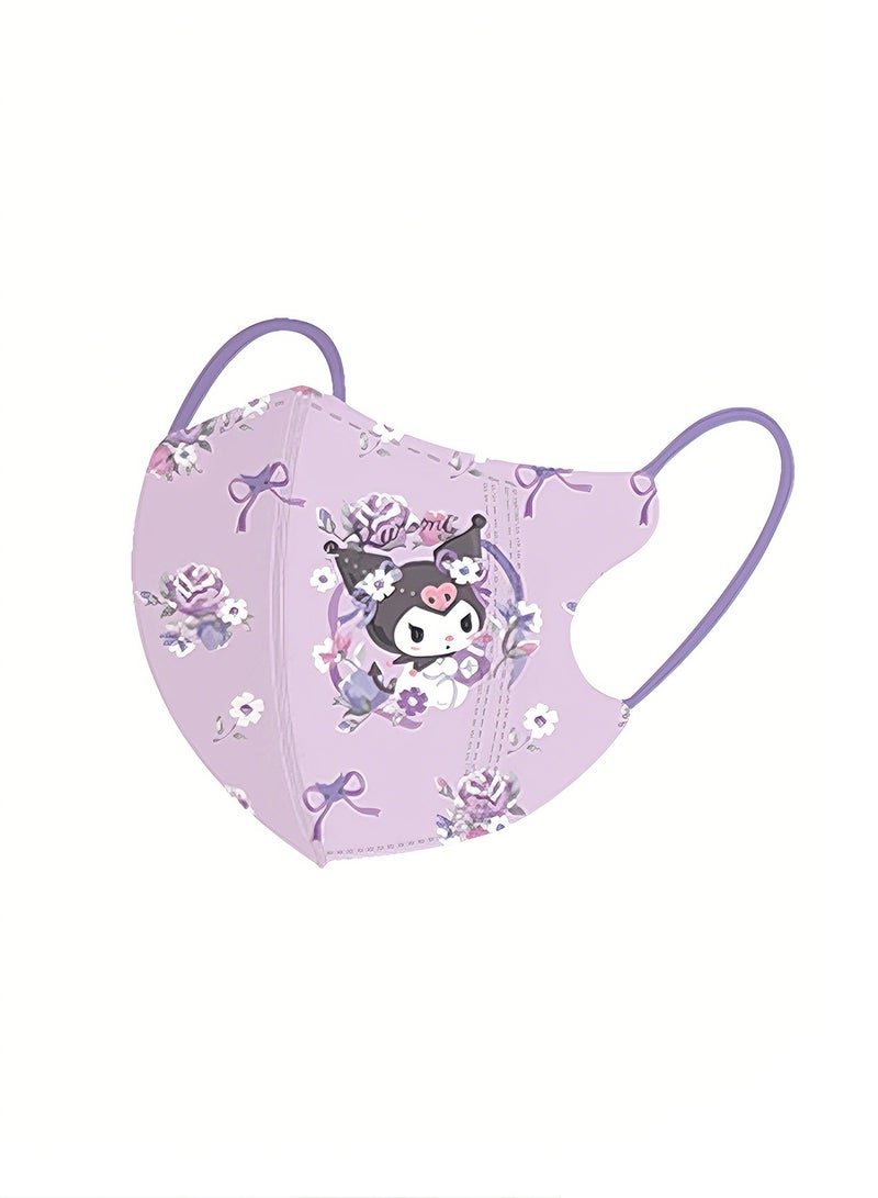 Sanrio Individually wrapped children's disposable masks, 60 pieces of masks for children and teenagers, 3-layer cute unisex children's masks - Image 4