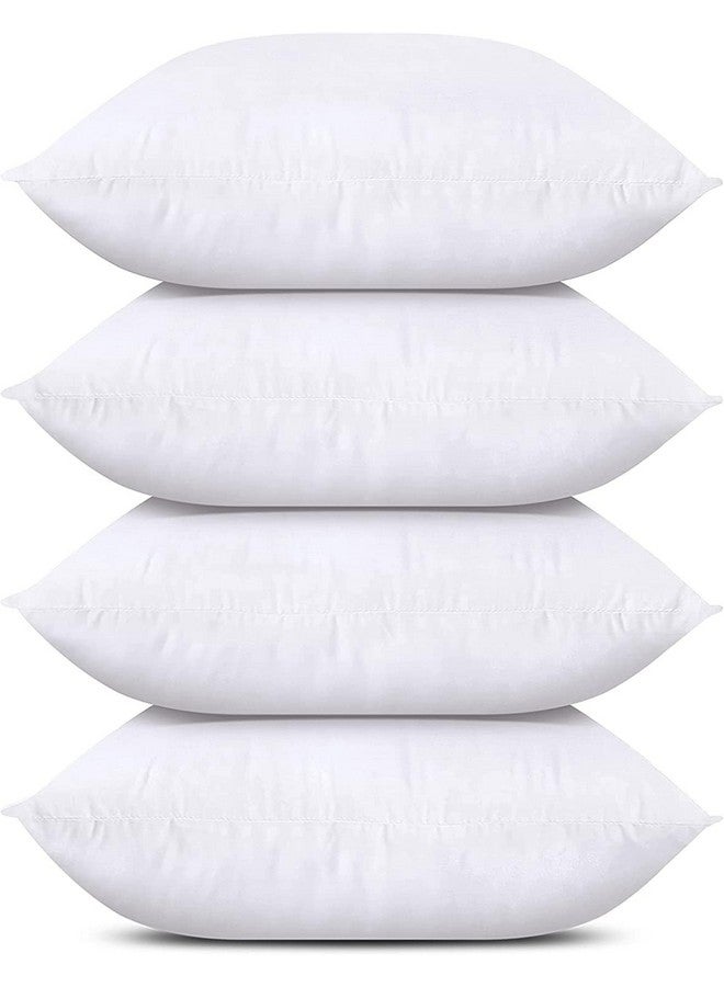 Utopia Bedding Throw Pillows (Set of 4, White), 16 x 16 Inches Pillows for Sofa, Bed and Couch Decorative Stuffer Pillow - Image 1