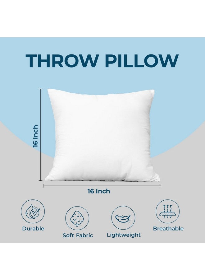 Utopia Bedding Throw Pillows (Set of 4, White), 16 x 16 Inches Pillows for Sofa, Bed and Couch Decorative Stuffer Pillow - Image 4