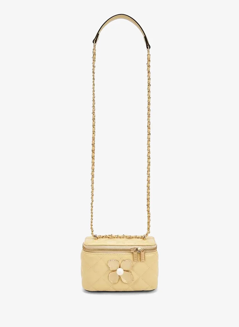 ايل Quilted Crossbody Bag With Floral Accent Ramadan Collections