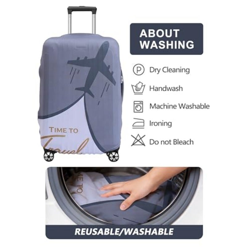 Homarket Travel Luggage Cover Protector18-32 Inch Washable Stretchable Elastic Luggage Cover Elasticated Bag Suitcase Protector for Travel - Image 4