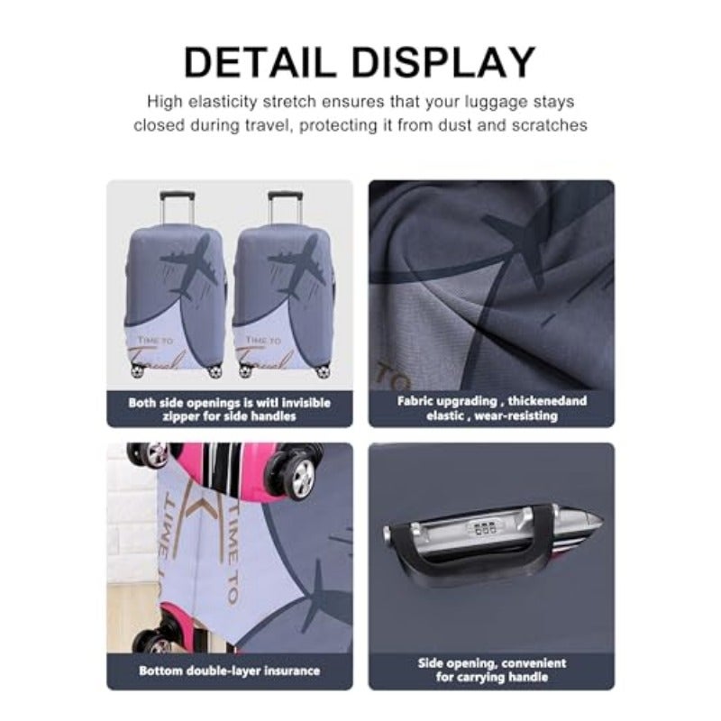 Homarket Travel Luggage Cover Protector18-32 Inch Washable Stretchable Elastic Luggage Cover Elasticated Bag Suitcase Protector for Travel - Image 3