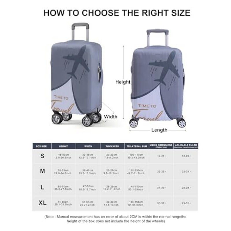Homarket Travel Luggage Cover Protector18-32 Inch Washable Stretchable Elastic Luggage Cover Elasticated Bag Suitcase Protector for Travel - Image 2