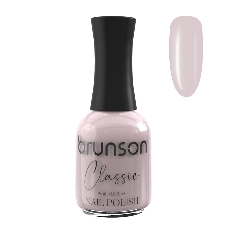 Brunson Classic Nail Polish 18ml Fast Dry Nail Lacquer Nail Harderner Normal Polish Glossy Gel Effect Quick Air Dry Long-Lasting Natural Nail Enamel Salon Quality Manicure Pedicure Regular Polish