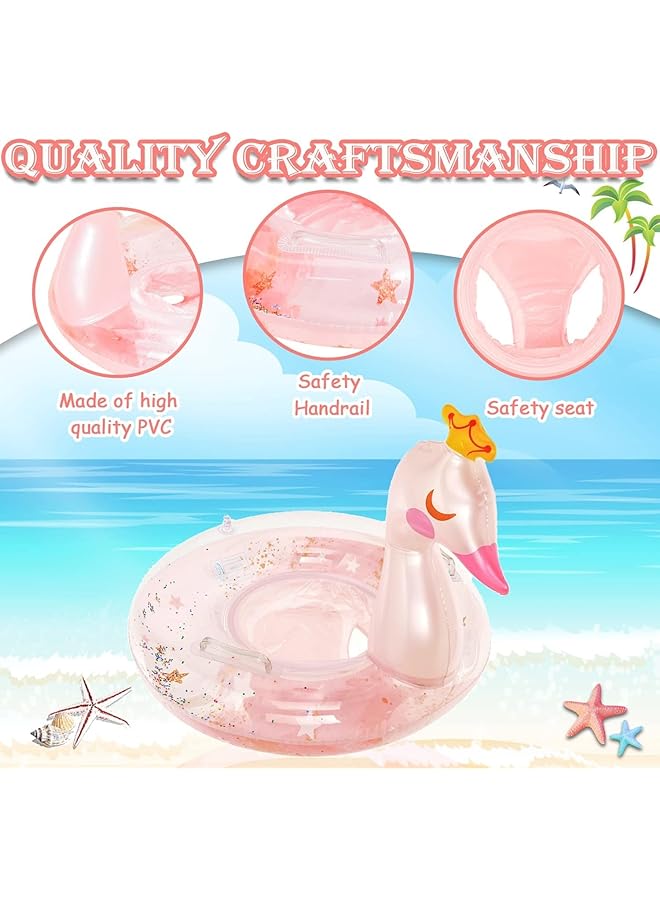 KASTWAVE Baby Swimming Float For Kids Inflatable Pool Float Swimming Ring With Safety Seat And Handle Swan Fun Water Toy Accessories For Age 1 4 Year Old Baby Boys Girls Summer - Image 5