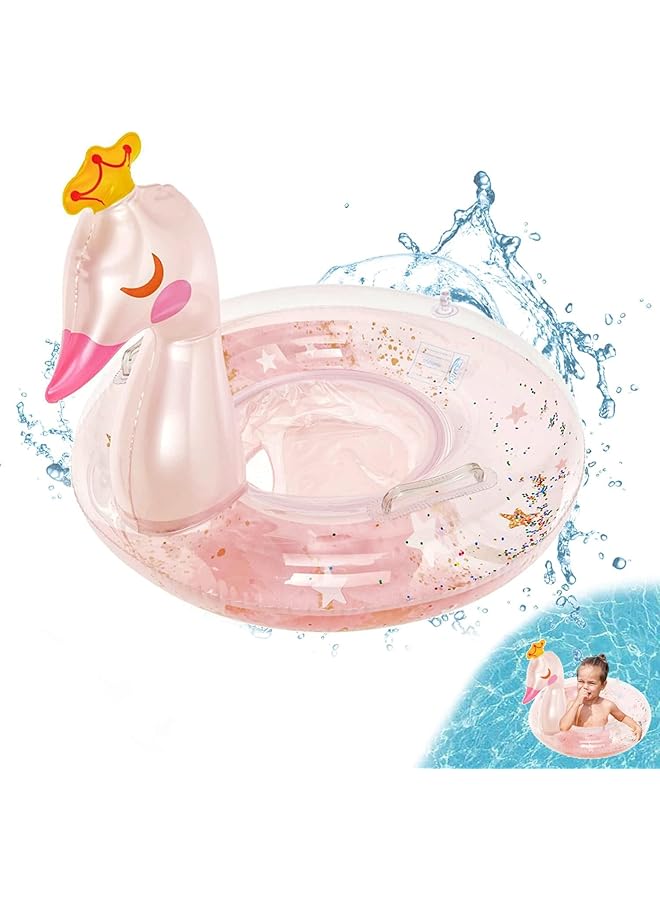KASTWAVE Baby Swimming Float For Kids Inflatable Pool Float Swimming Ring With Safety Seat And Handle Swan Fun Water Toy Accessories For Age 1 4 Year Old Baby Boys Girls Summer - Image 1