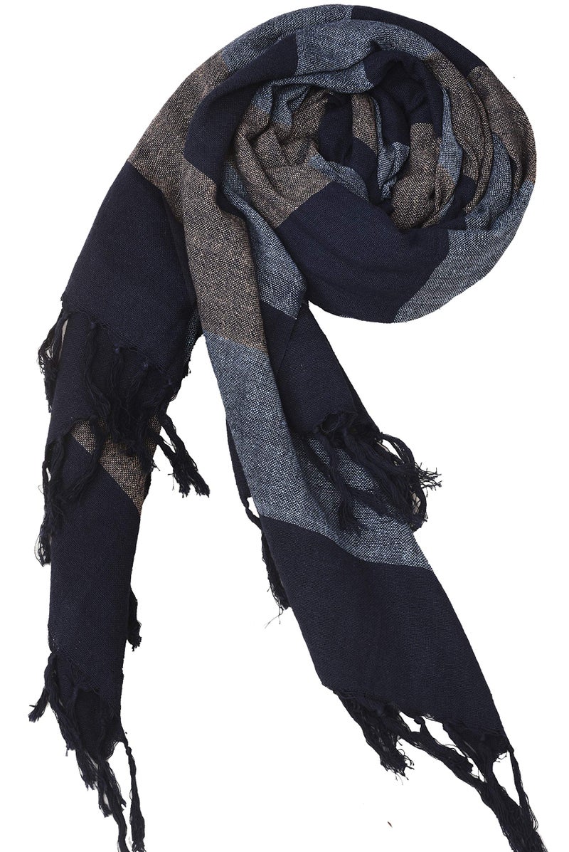 Zaina Men and Women's Checkered Cotton Sober Look Scarf (Multicolour, 80 X 180 cm) - Image 4