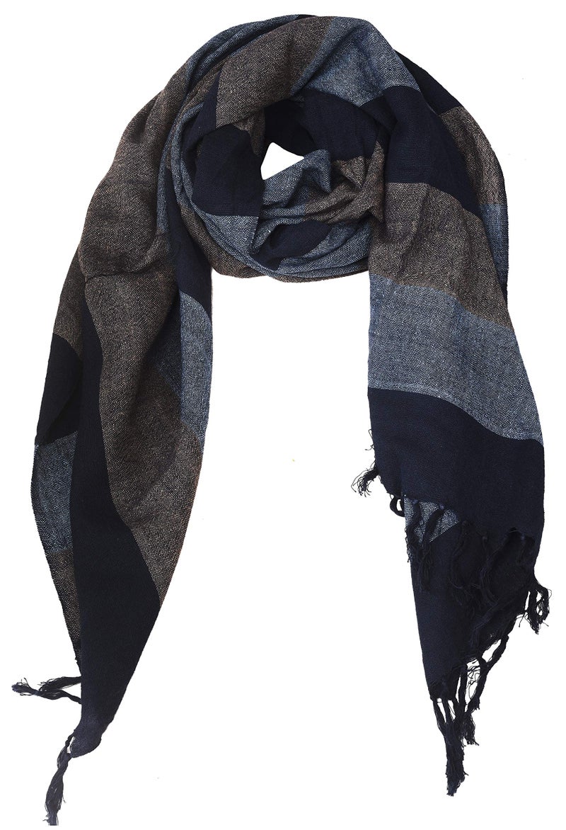 Zaina Men and Women's Checkered Cotton Sober Look Scarf (Multicolour, 80 X 180 cm) - Image 3