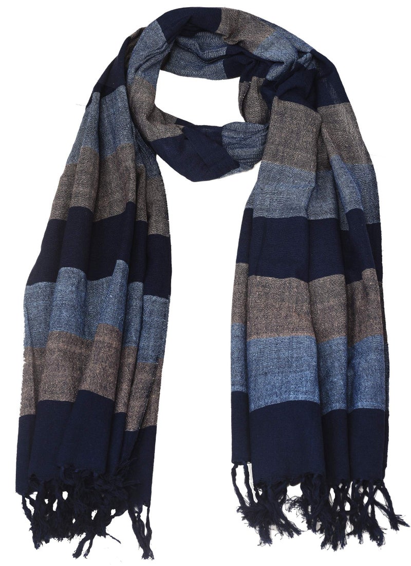 Zaina Men and Women's Checkered Cotton Sober Look Scarf (Multicolour, 80 X 180 cm) - Image 2
