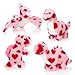 LaRandom 4 Pcs Valentines Gifts for Kids Pink Dinosaur Stuffed Animals Holding Heart 10 Inch Cute Soft Dinosaur Plushies Valentines Day Party Gifts for Girls Girlfriend Families Birthday Anniversary - Image 2