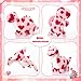 LaRandom 4 Pcs Valentines Gifts for Kids Pink Dinosaur Stuffed Animals Holding Heart 10 Inch Cute Soft Dinosaur Plushies Valentines Day Party Gifts for Girls Girlfriend Families Birthday Anniversary - Image 4