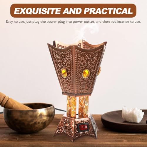 Drumstone 𝟏𝟓 𝐘𝐄𝐀𝐑𝐒 𝐖𝐀𝐑𝐑𝐀𝐍𝐓𝐘 Arabic Electric Incense Burner – Elegant Bakhoor Censer for Home & Office | Electric Perfume Diffuser for a Luxurious Ambiance - Image 4