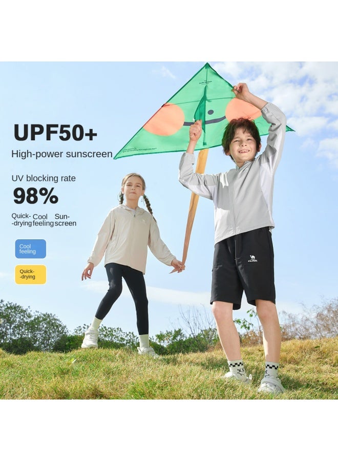 camel Upf50+ Children's Sun Protection Clothing, Summer Lightweight Jacket For Boys And Girls, Cool-touch Quick-dry Top - Image 2