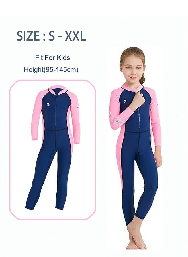 ملابس سباحة للأطفال الجدد ذات أكمام طويلة من قطعة واحدة، ملابس سباحة خارجية للتجفيف السريع للحماية من الشمس، بدلة قناديل البحر للأطفال صغيرة ومتوسطة الحجم، مناسبة للأولاد والبنات الذين تتراوح أعمارهم بين 3-12. - Image 1