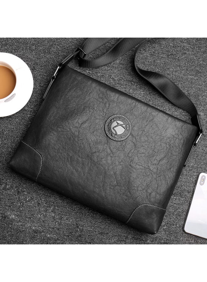 Cow Men's Business Casual Shoulder Bag Crossbody Fashion Trendy C-9808 Horizontal Style - Image 5
