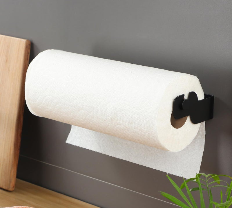 Zunto Black Under Cabinet Paper Towel Holder  Stainless Steel