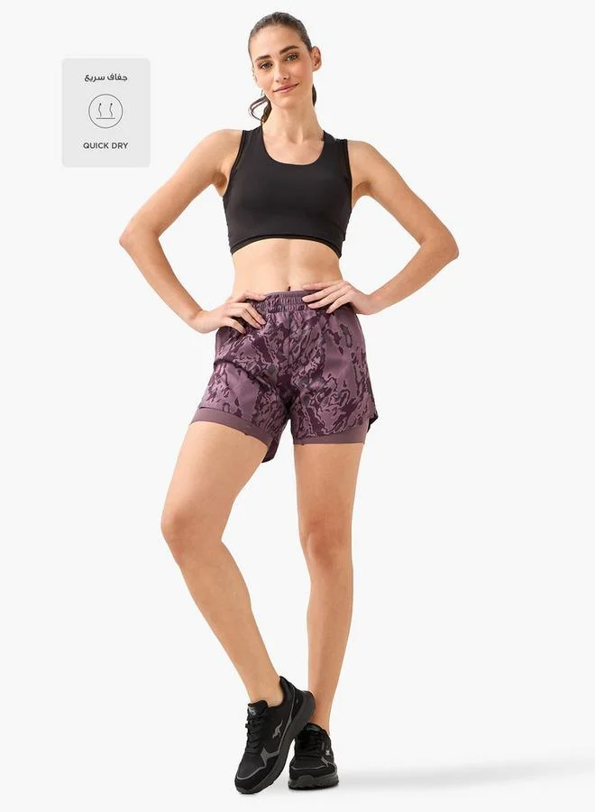 Splash Active Red Women Soft Touch Running Shorts with Liner for Women | Best Price UAE