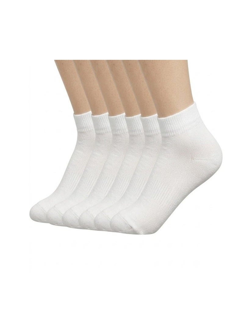 Lynacz Original Kids White Low-Cut Ankle Socks - Pack of 6 - Image 1