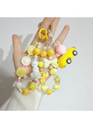 Blind Box Bag Hanging Dopamine Handmade Beaded Mobile Phone Chain Two Strings With Doll Studio Explosions Hand-painted Beads Hanging Ornaments-Specifications:Yellow (chain Doll Style Random - pzsku/Z53FA8E149D3E18BF976EZ/45/_/1742287178/b7b7dde8-7a3b-424f-bf83-0b00bb4e301c