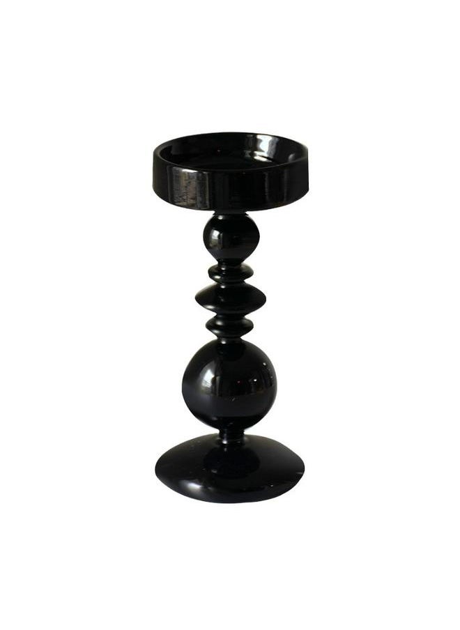 Bluejw - Candlestick Ornaments Exquisite Crafts Photography Props Atmosphere Black Nordic Light Luxury Glass Candlestick Home Romantic - Image 1