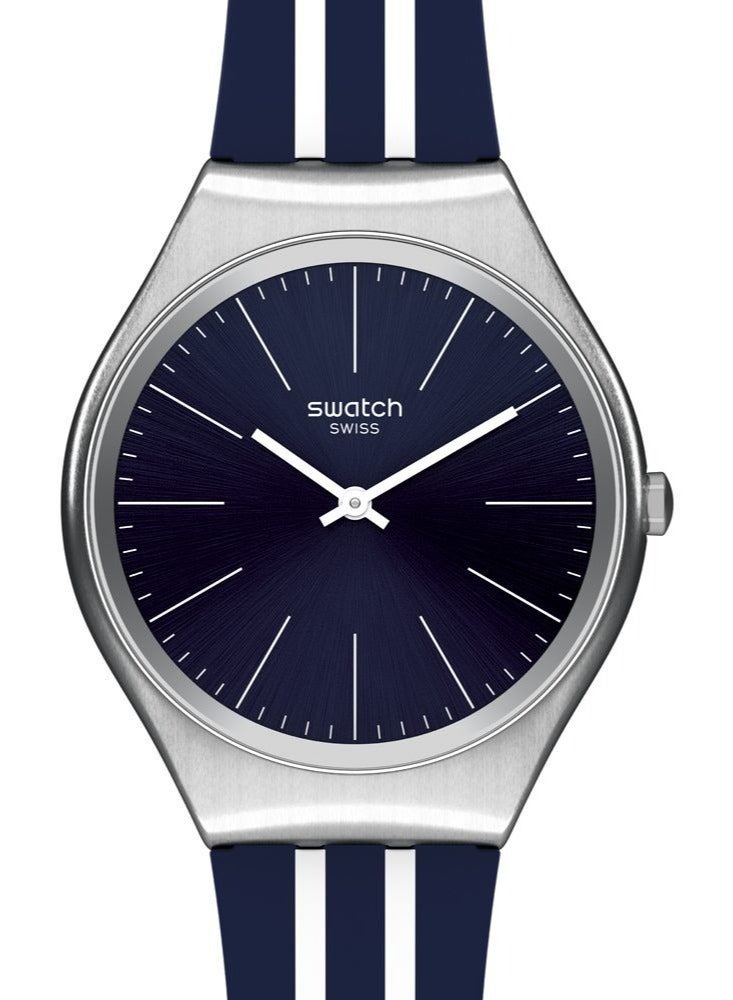 Swatch Unisex Skinblueiron Quartz Movement Water Resistant Wrist Watch - 43 Mm - Image 1