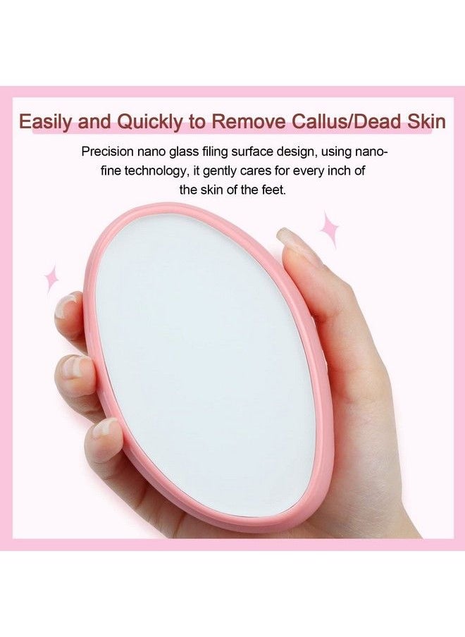 Saviland Foot File  2Pcs Glass Foot File Foot Scrubber Callus Remover For Feet Smooth & Soft & Convenient Shower Foot Scrubber Dead Skin Callus Remover Remover Pedicure Kit Foot Spa (Pink & White)  - Image 5