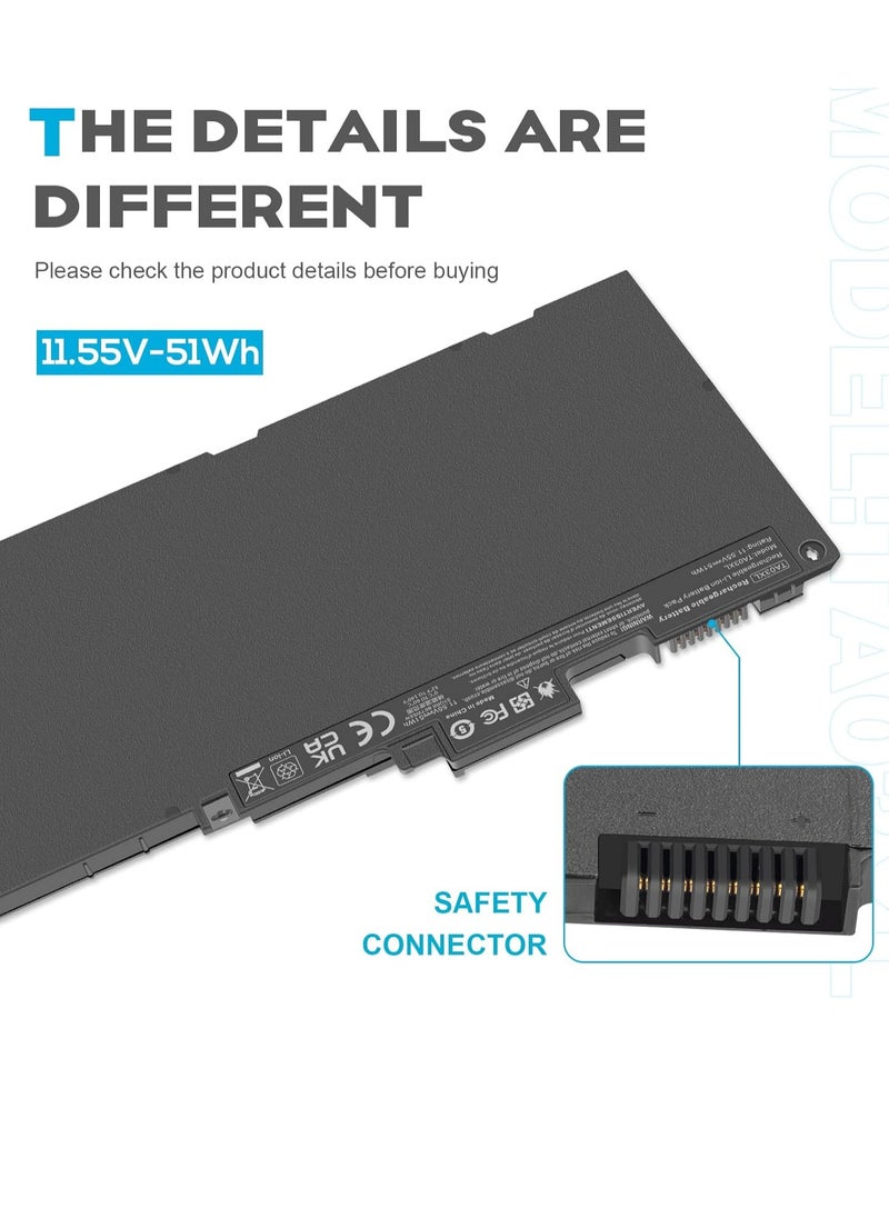 Generic 3-Cell 11.55V/51Wh Lithium Ion Battery with Phillips Screwdriver and Crowbar from LabTech for HP TA03XL Laptop and HP EliteBook 745 G3 755 G4 840 G2 G4 850 G3 G4 Series TA03051XL 854047-1C1 854047-271  - Image 4