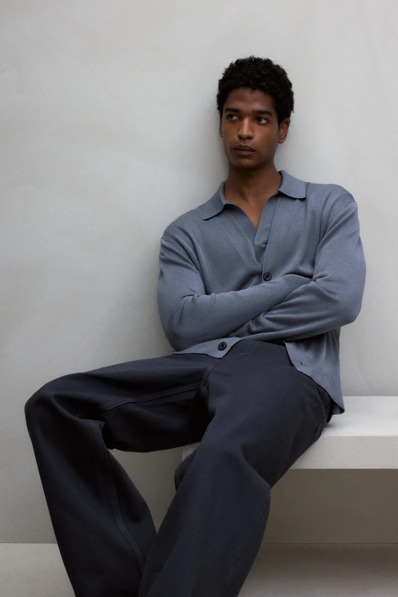 اتش اند ام كارديغان بقصّة عادية من الصوف الناعم