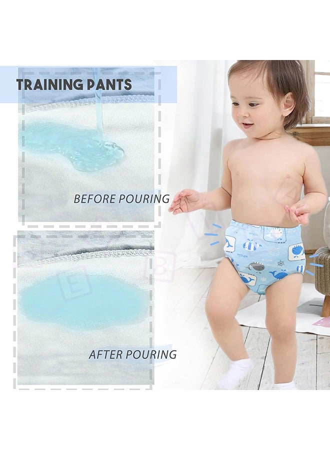 Beauenty 3-piece Potty Training Pants for Baby Toddler, 6 Layers Breathable Cotton Absorbent Trainer Underwear, Waterproof Reusable Diaper Pants, Washable Nappy Shorts, for Boys & Girls 9-14kg - Image 3