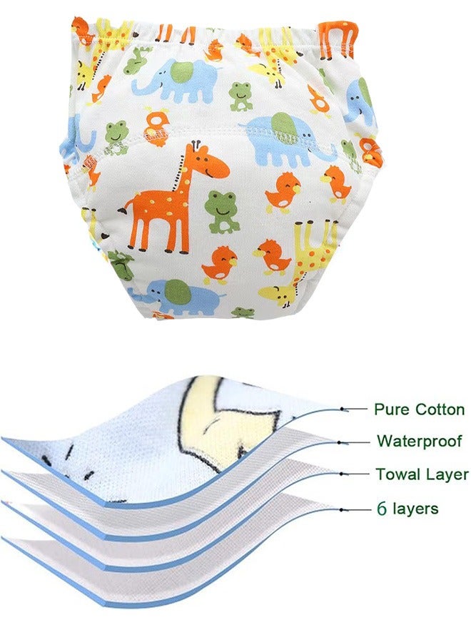 Beauenty 3-piece Potty Training Pants for Baby Toddler, 6 Layers Breathable Cotton Absorbent Trainer Underwear, Waterproof Reusable Diaper Pants, Washable Nappy Shorts, for Boys & Girls 9-14kg - Image 5