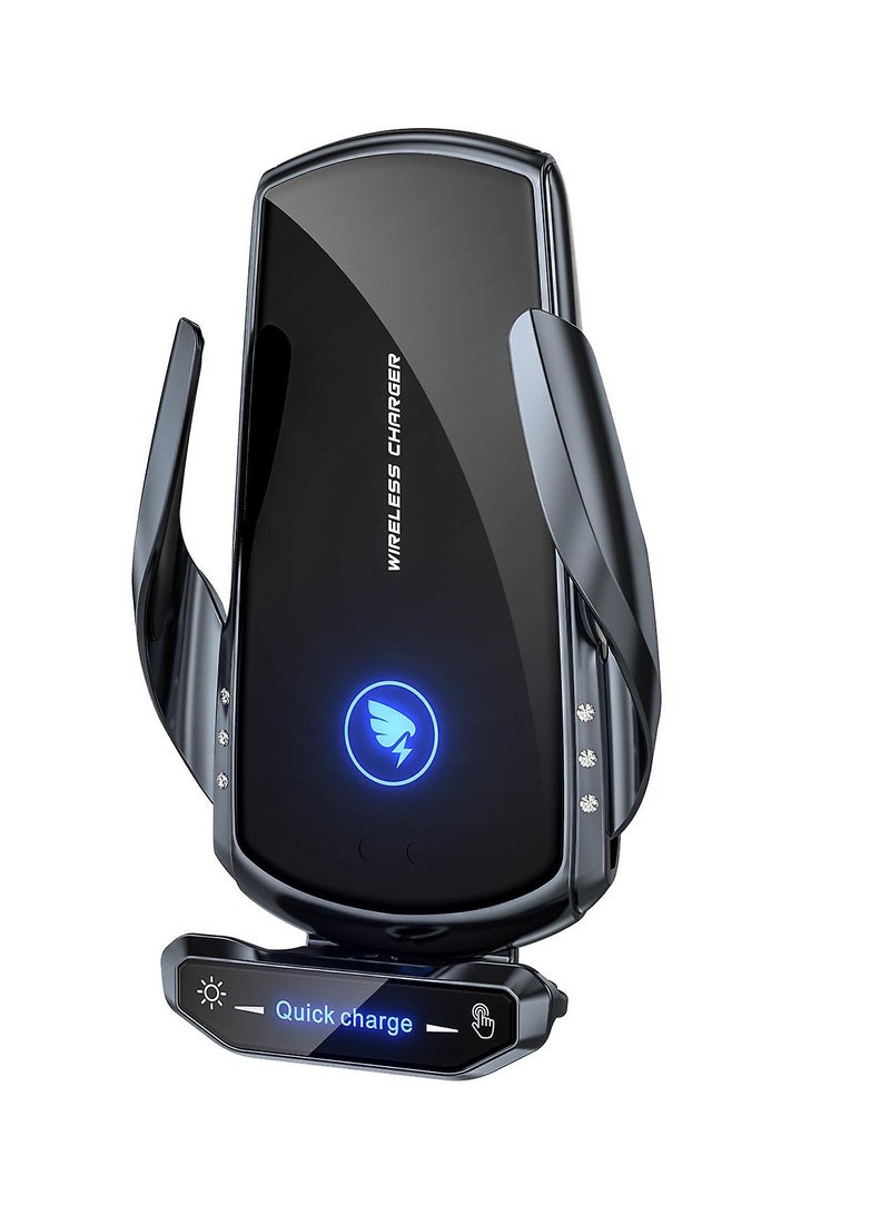 general Car bracket wireless charging support bracket automatic induction opening and closing air vents magnetic navigation cell phone holder - Image 1