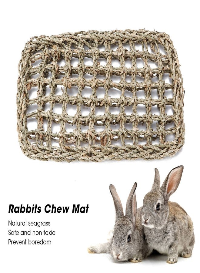 Honio Rabbit Activity Mat, Safe Seagrass Non Toxic Rabbits Chew Mat for Bunny Chinchilla Hamsters - Image 4