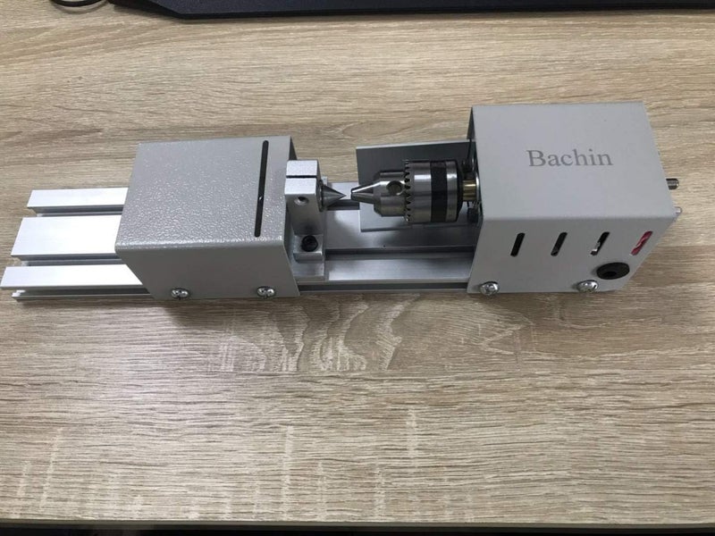 BACHIN Mini Lathe Wood Lathe Machine Diy Machining for Table Woodworking Wood DIY Tool Lathe Grinding Wood , 2.76 x 6.3inch, 12-24V 96W，7 Speeds - Image 2