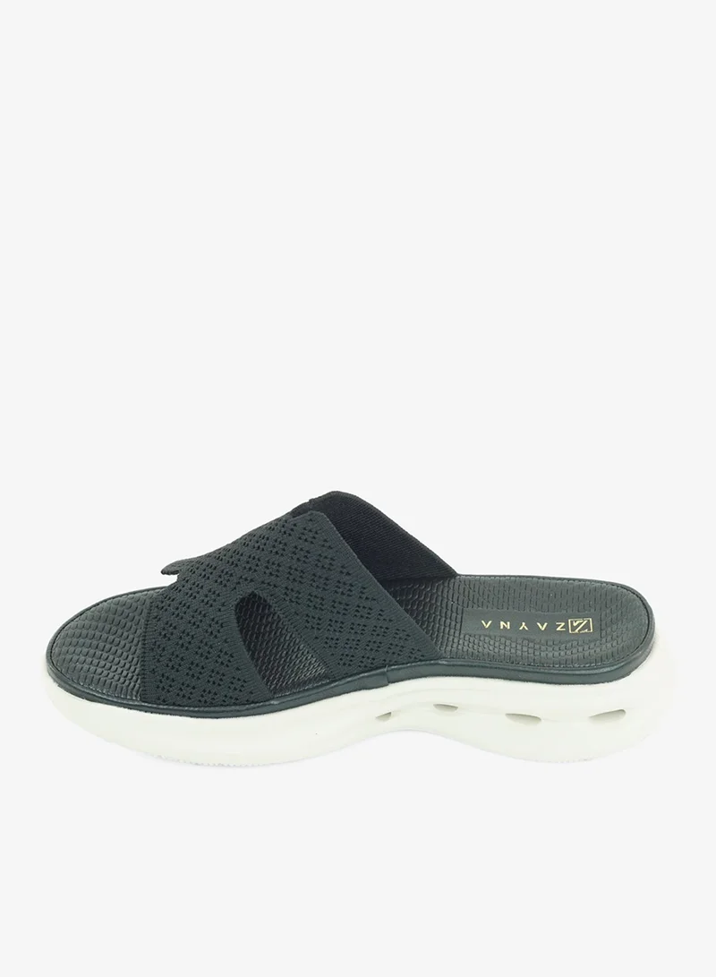 زينة 221-344 Zayna Ladies Casual Slides 19Z332-6 Black
