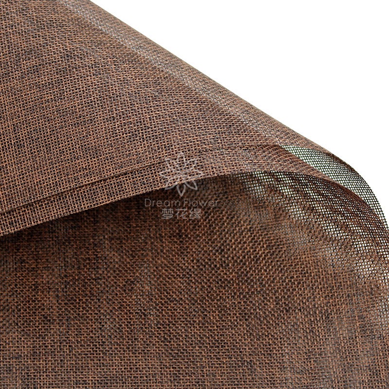 Linen Colored Linen Rolls, Flower Packaging, Bouquet Packaging Net Materials, Kindergarten Decoration, Pastoral Style Linen Rolls - Image 1