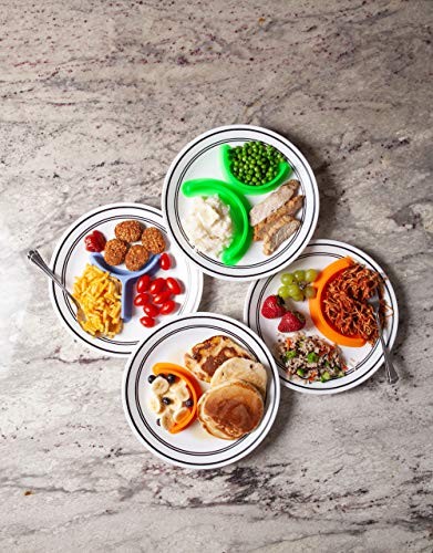 Food Cubby Plate Divider 2 PACK Green - Food Separator - Food Safe Silicone - Image 5
